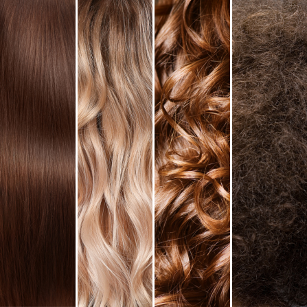 Les différents types de cheveux : raides, ondulés, bouclés et crépus