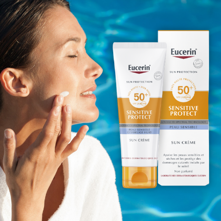 La crème solaire Sensitive Protect d'Eucerin