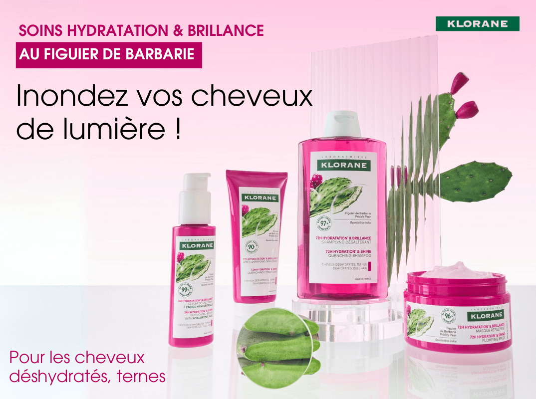 Inondez vos cheveux de lumière avec la gamme au figuier de barbarie de Klorane ! 