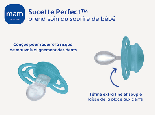 Sucette Perfect, prend soin du sourire de bébé