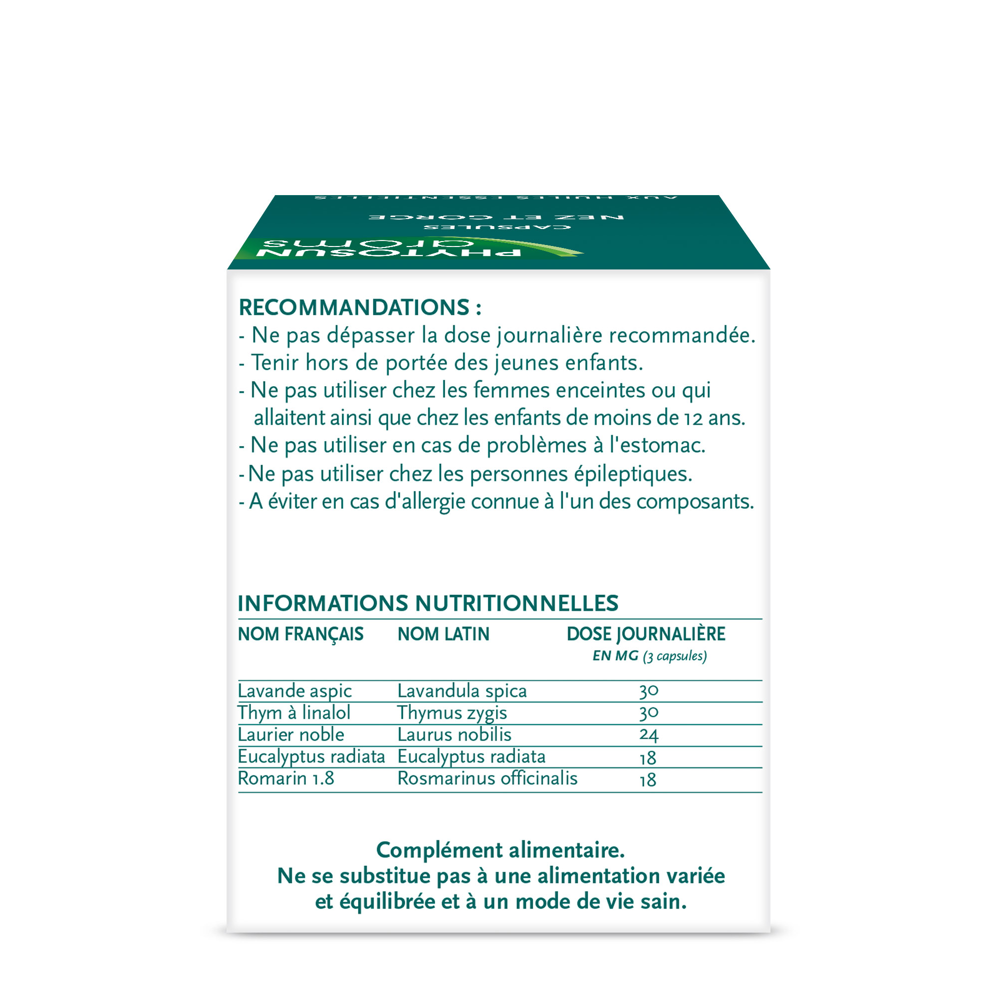 PHYTOSUNARÔMS AROMADOSES Nez et Gorge - 30 Capsules