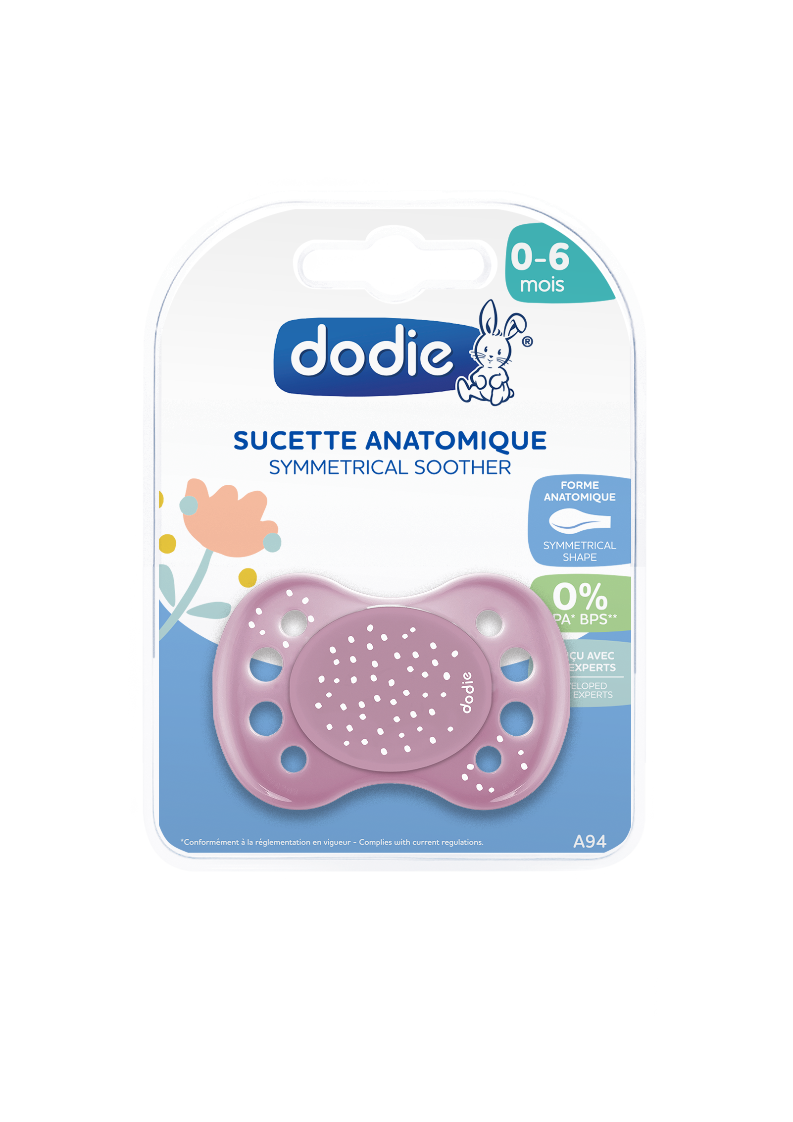 Sucette 0-6 mois DUO MAMAN PAPA CHÉRI A31 Dodie Sucette