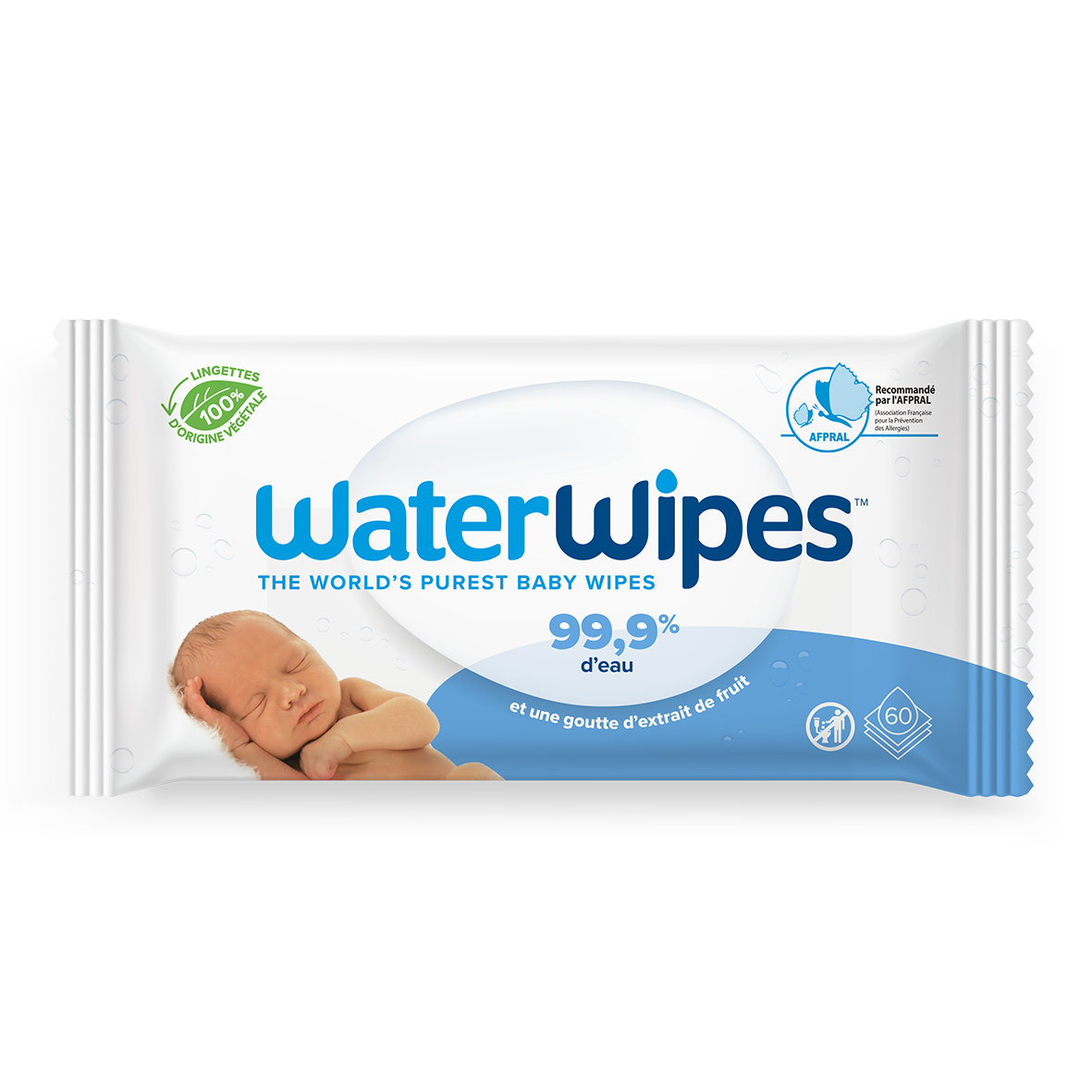 WaterWipes Lingettes à l'eau – Bébé Classique