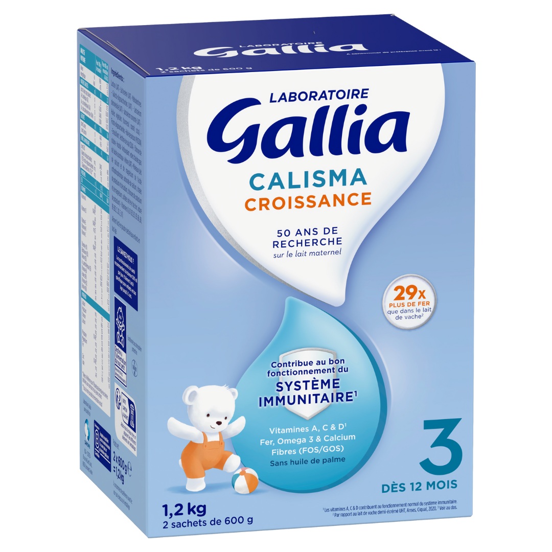 Calisma croissance 3ème âge - dès 12 mois, Gallia (2 sachets de 600 g)