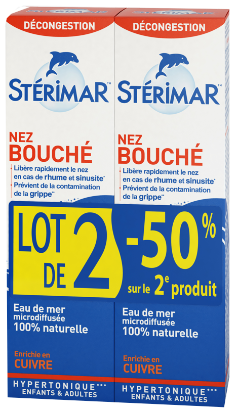 Stérimar Nez Bouché Lot de 2 x 100 ml