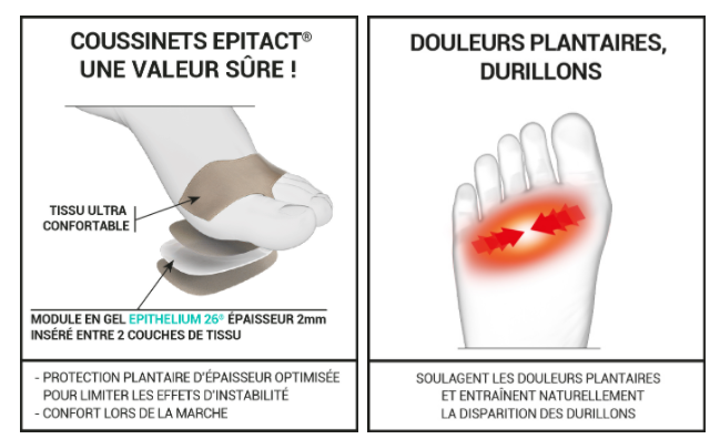 Epitact Coussinets plantaires à l'Epithelium 26 taille S