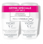 Roll-on anti-transpirant Peaux sensibles Lot de 2 x 50ml