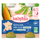 Bonne nuit Petits pois Maïs doux d'Aquitaine et riz de Camargue 2x200g
