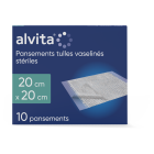 Pansements tulles vaselinés stériles 20x20cm - Boite de 10
