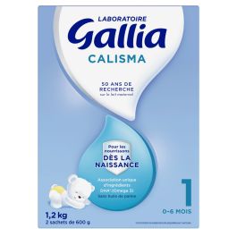 Laboratoire Gallia Calisma 1 - Lait bébé 1er âge, Lait infantile de 0 à 6  mois, Lait en poudre pour bébé (Pack de 4x700g)