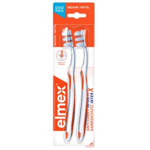 Brosse à dents protection anti-caries médium interX Blister/2