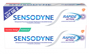 Dentifrice rapide action 2x75ml