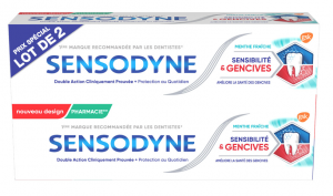 Dentifrice sensibilité & gencives Menthe fraîche 2 Tubes/75ml