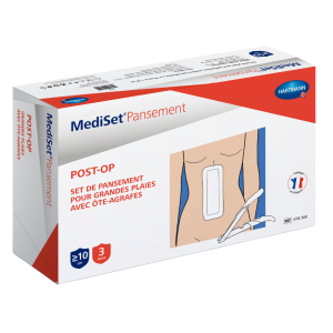 Set de pansement Grandes plaies avec ôte-agrafes - Boite de 3