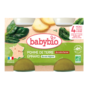Pomme de terre de notre ferme épinard de France - 2 pots de 130g