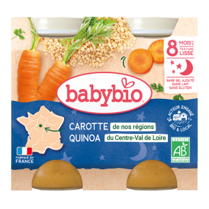 Bonne nuit mouliné de carotte des Landes & quinoa - 2 pots de 200g