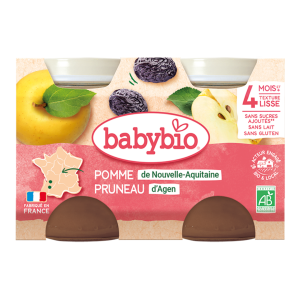 Pomme de Nouvelle-Aquitaine pruneau d'Agen - 2 pots de 130g