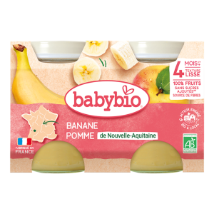Banane pomme de Nouvelle-Aquitaine - 2 pots de 130g