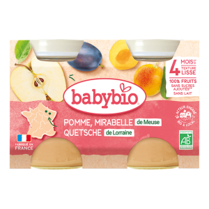 Pomme de Nouvelle-Aquitaine mirabelle de Meurthe-et-Moselle - 2 pots de 130g