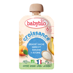 Brassé croissance abricot banane avoine - Gourde de 100g