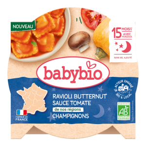Ravioli butternut sauce aux tomates de nos régions et champignons - Assiette de 190g
