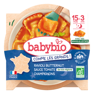 Ravioli butternut sauce aux tomates de nos régions et champignons - Assiette de 190g