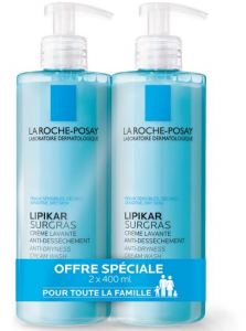 Crème lavante anti-dessèchement 2x400ml