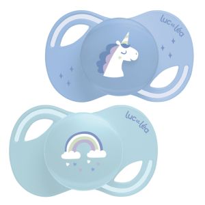 Sucette +18 mois anatomique extra-fines - Licorne et Arc-en-ciel