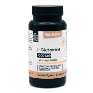 Glutamine Fonction musculaire & Métabolisme des protéines Boite de 60 gélules