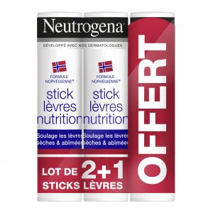 Trio stick lèvres nutrition 4,8g 2+1 offert