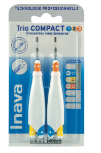 Trio compact 1/2/3 mixte étroit blister 2 manches + 6 têtes