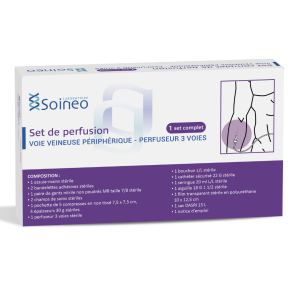 Set de perfusion voie veineuse sous périphérique perfuseur 3 voies
