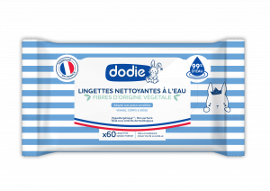 Sachet de 60 Lingettes nettoyantes à l'eau 