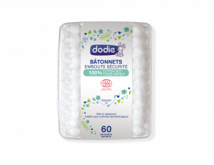 Bâtonnets embout sécurité 100% Bio coton tige papiers