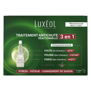 Chute de cheveux réactionnelle 2en1 Boite de 14 ampoules 6ml 