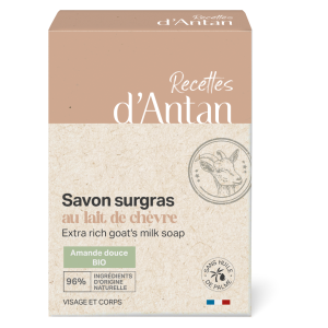 Savon surgras lait de chèvre amande douce - Pain de 100g