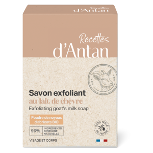 Savon exfoliant lait de chèvre noyaux d'abricots - Pain de 100g