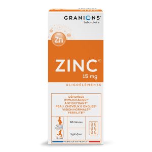 Zinc 15mg - Boite de 60 gélules