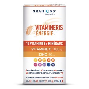 Vitamineris Énergie 1000mg - Boite de 30 comprimés effervescents