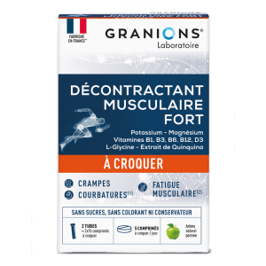 Décontractant musculaire fort comprimés à croquer - Boite de 30
