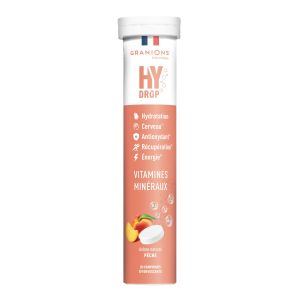 Goût pêche - Tube de 20 comprimés effervescent