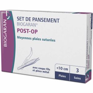 Set de pansement plaies moyennes suturées soin - Boite de 3