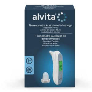 Thermomètre auriculaire infrarouge avec 20 embouts