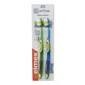 Brosse à dents anti-caries junior +6ans Blister/2