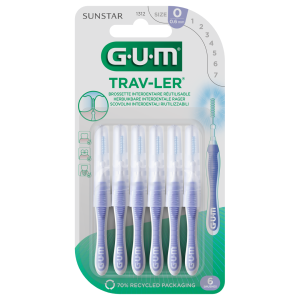 Brossettes interdentaires 0.6 mm - Boite de 6