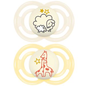 Perfect Nuit 18+ mois Animaux Silicone Lot de 2 (Coloris aléatoire)