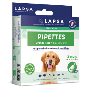 Grande race chien - 3 pipettes de 5ml