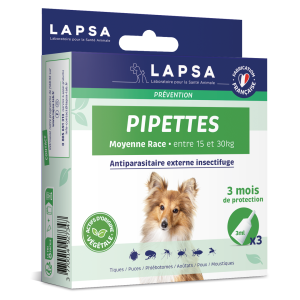 Moyenne race chien - 3 pipettes de 3ml