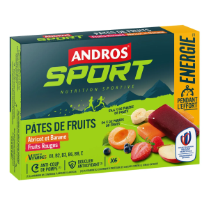 Pâtes de fruits Abricot-Banane / Fruits rouges Boite de 6x30g