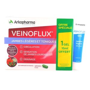 Boite de 30 gélules + 1 gel offert jambes légères 15ml